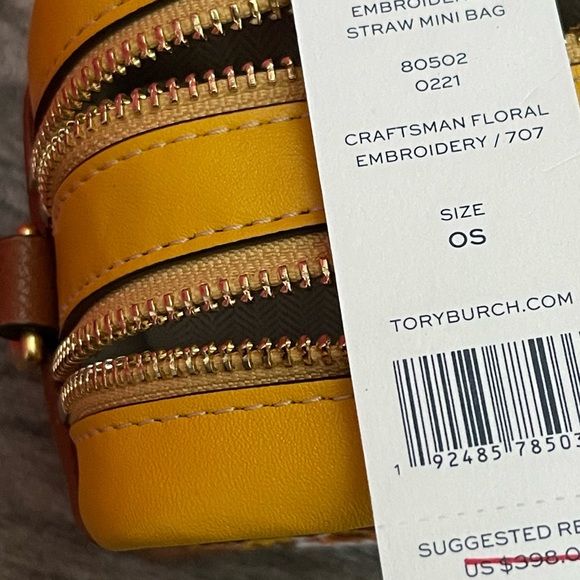 New Tory butch Perry Bombe Embroidered Straw
Color: Craftsman Floral Embroidery - Picture 8 of 10